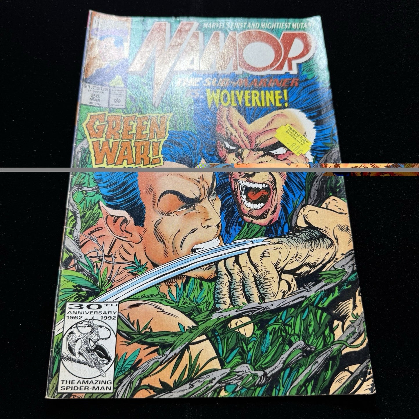 Namor The Sub-Mariner 24 - Namor Vs Wolverine - Modern Age Marvel Comics 1992