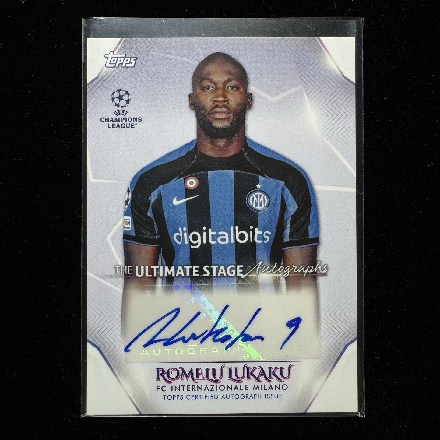 Romelu Lukaku Ultimate Stage Auto US-RL2022-23 Topps UEFA Inter Milan