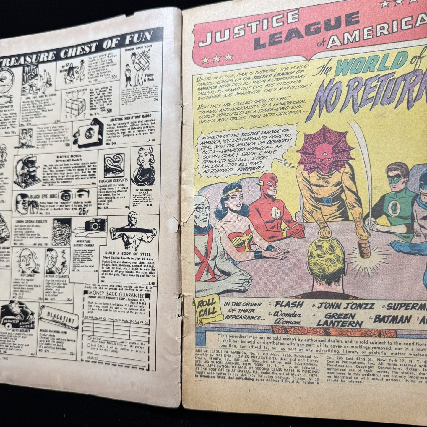 Justice League Of America 1 - 1st Solo Justice League Title - Silver Age Dc 1960