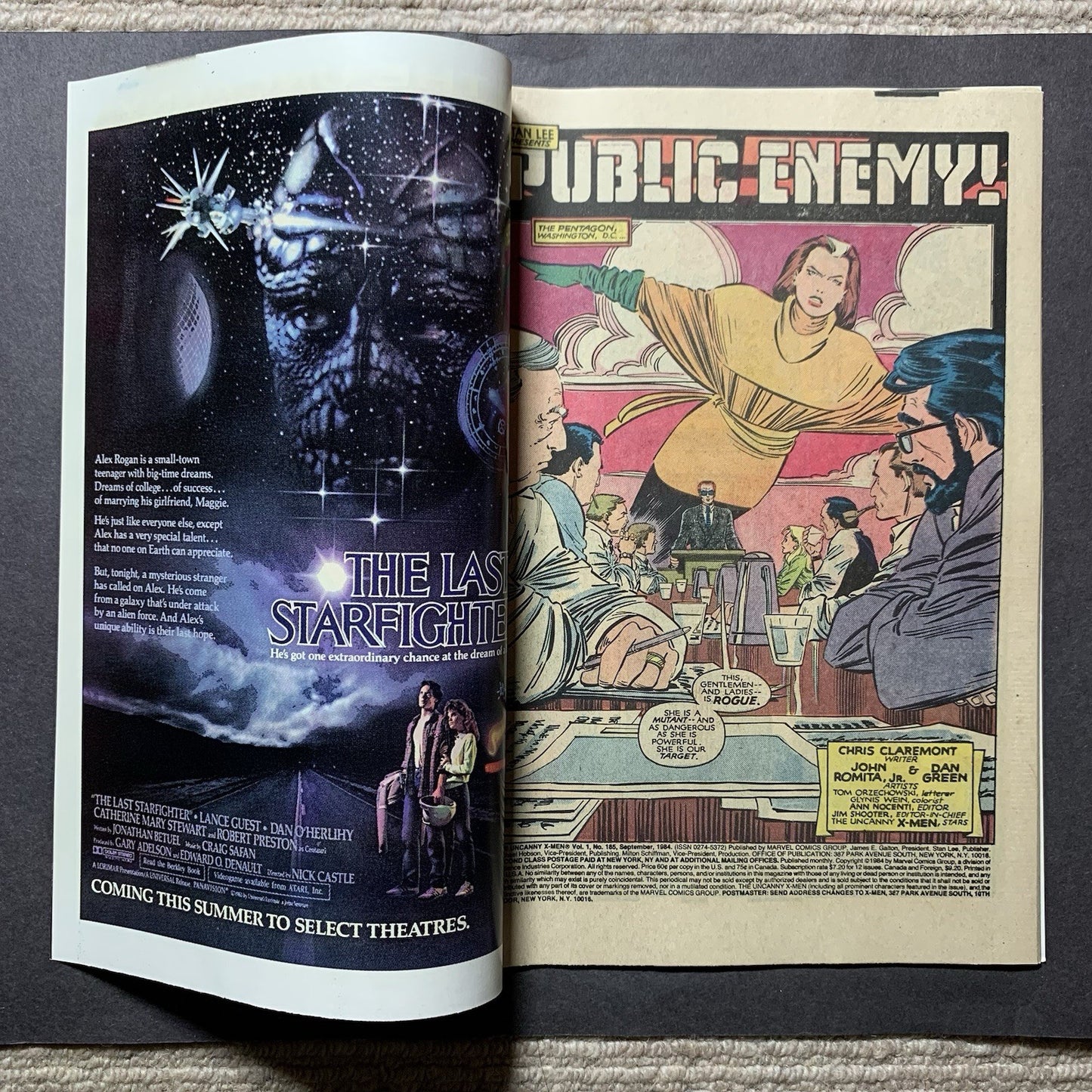 Uncanny x-men 185/ copper age marvel comics 1984