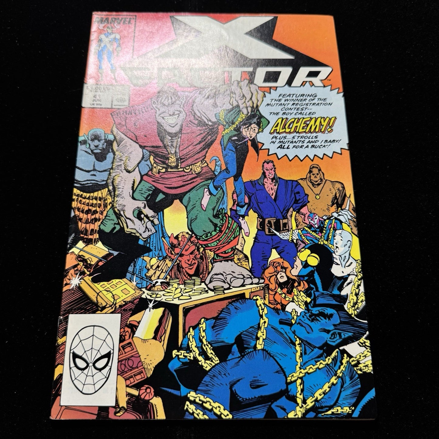 X-Factor 41 - 1st Appearance Of Alchemy - Copper Age Marvel Comics 1989