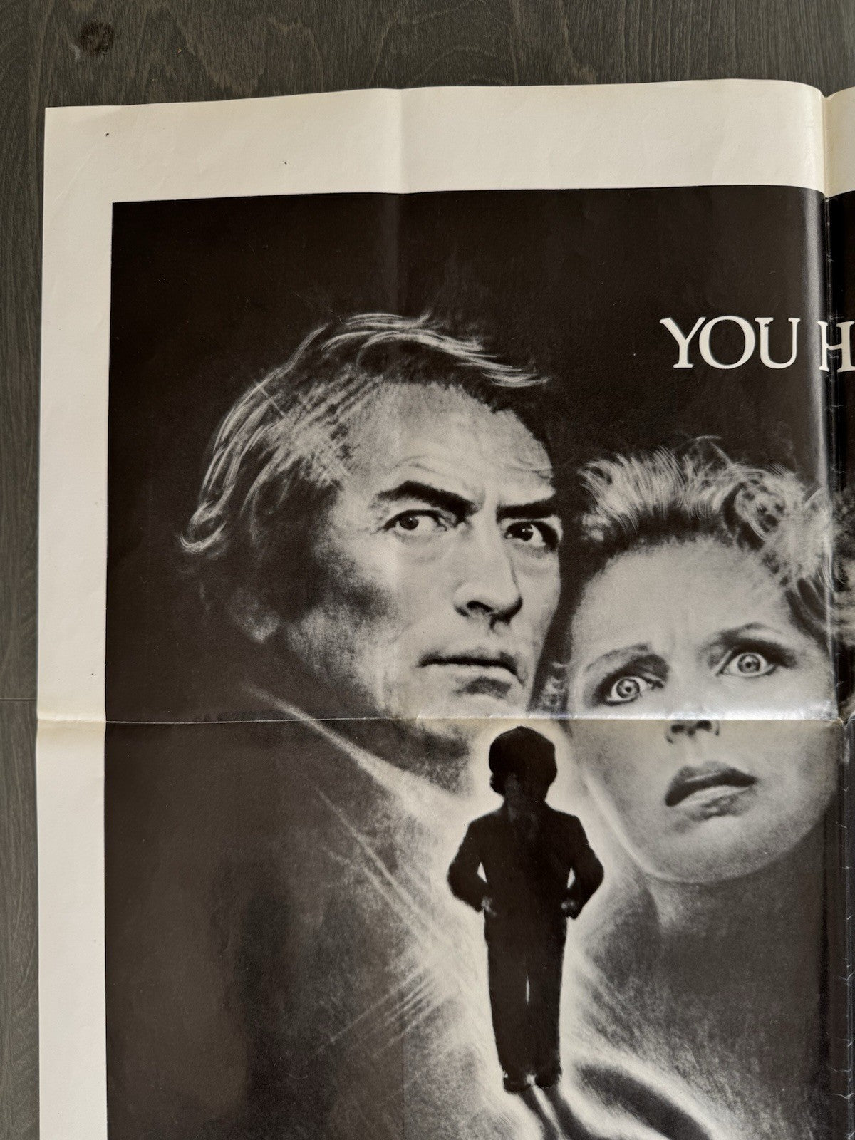 The Omen 1976 - Original Movie Poster US One Sheet - Gregory Peck Horror Folded