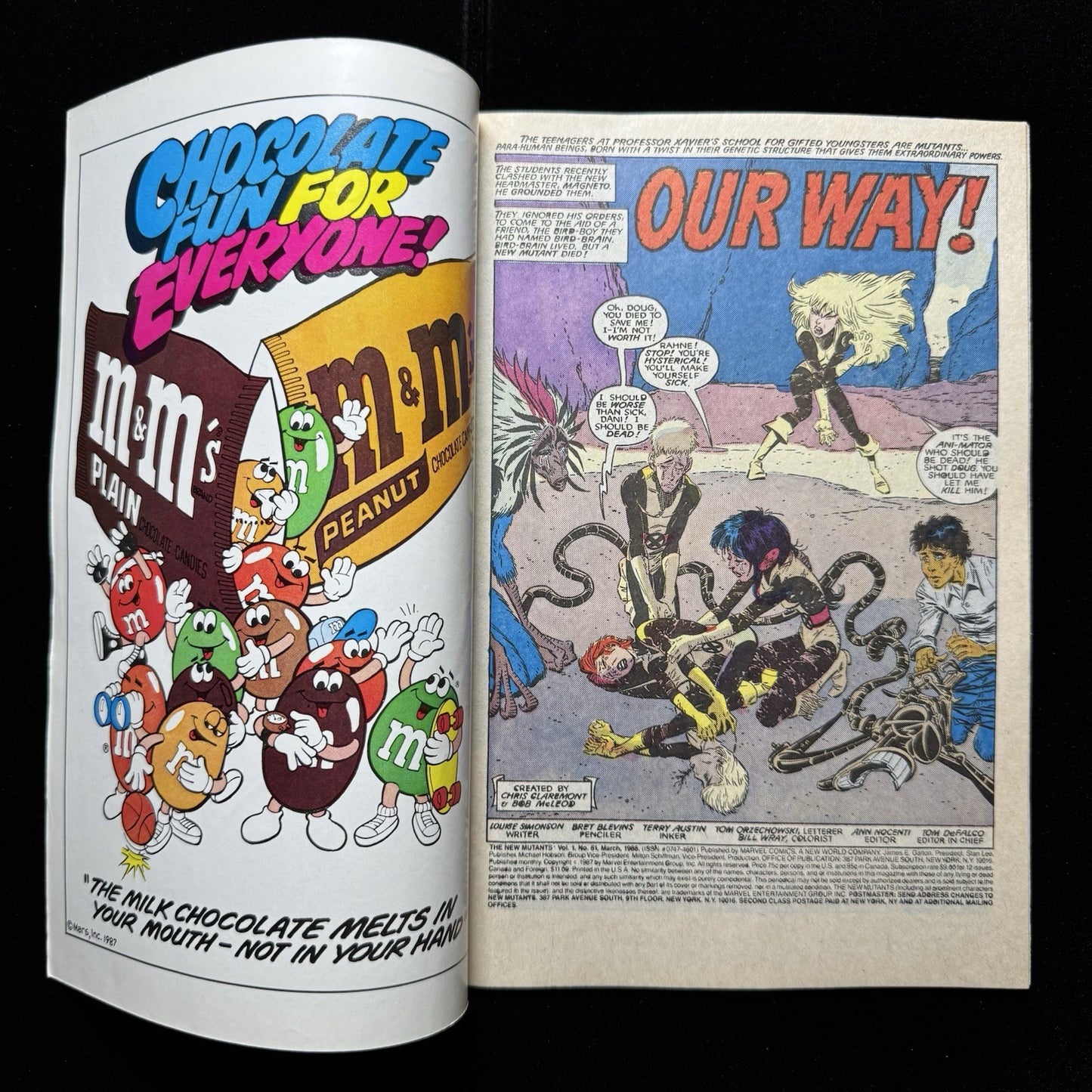 New Mutants 61 - Copper Age Marvel Comics 1988