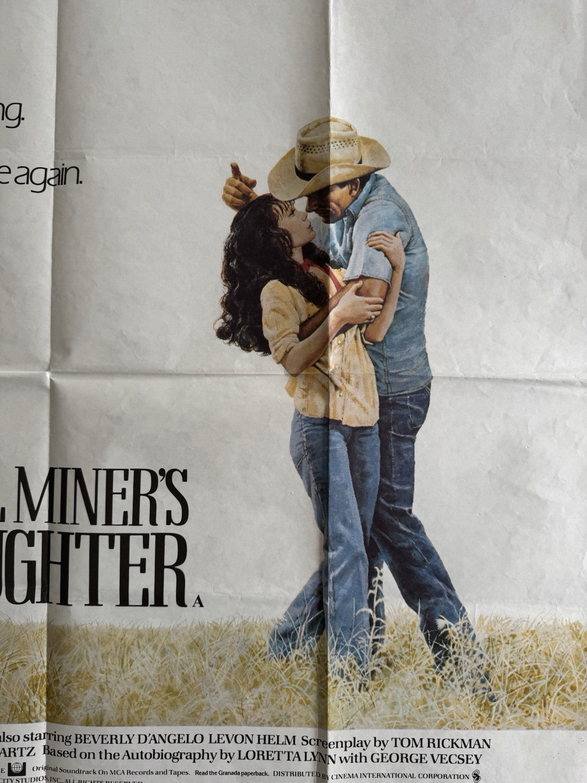 Coal Miner’s Daughter 1989 - Original UK Quad Movie Poster - Folded
