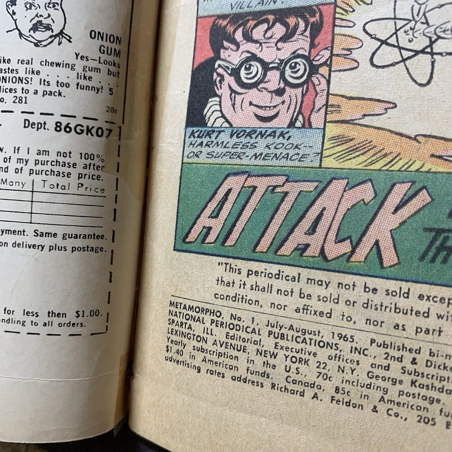 Metamorpho 1/ Silver Age Dc Comics 1965