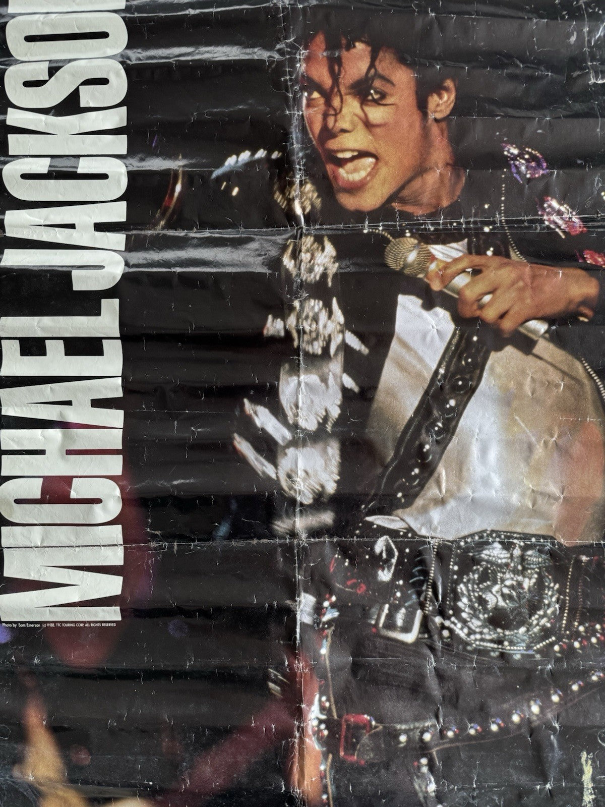Michael Jackson Original Bad Era Live Concert Vintage Poster 1988