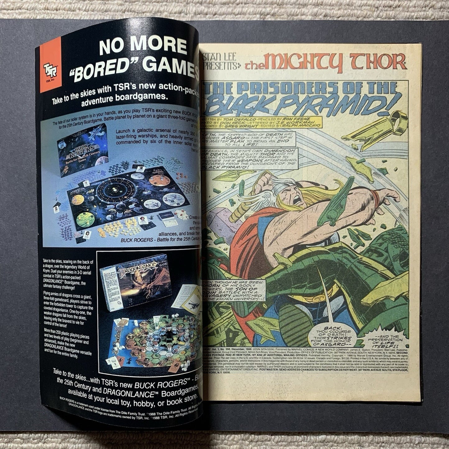 Thor 398/ Copper Age Marvel Comics 1988