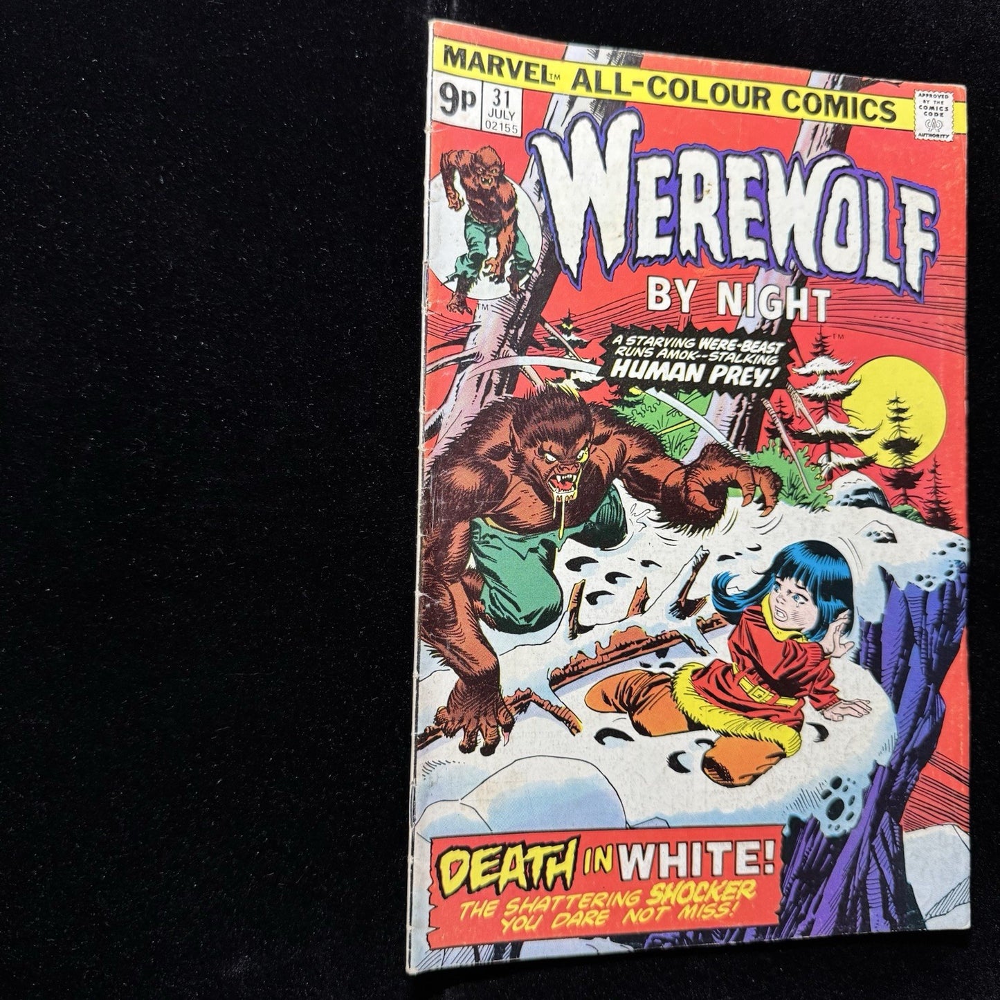 Werewolf By Night 31 - Moon Knight Teaser - Bronze Age Marvel Comics 1975