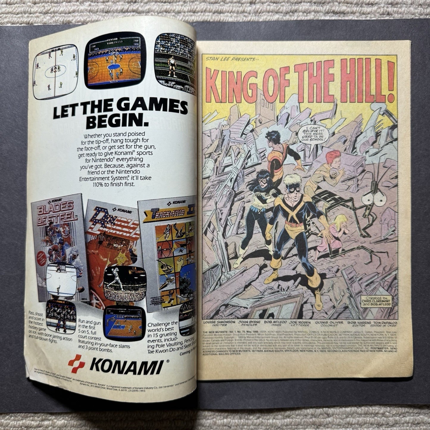 New Mutants 75 - Copper Age Marvel Comics 1989