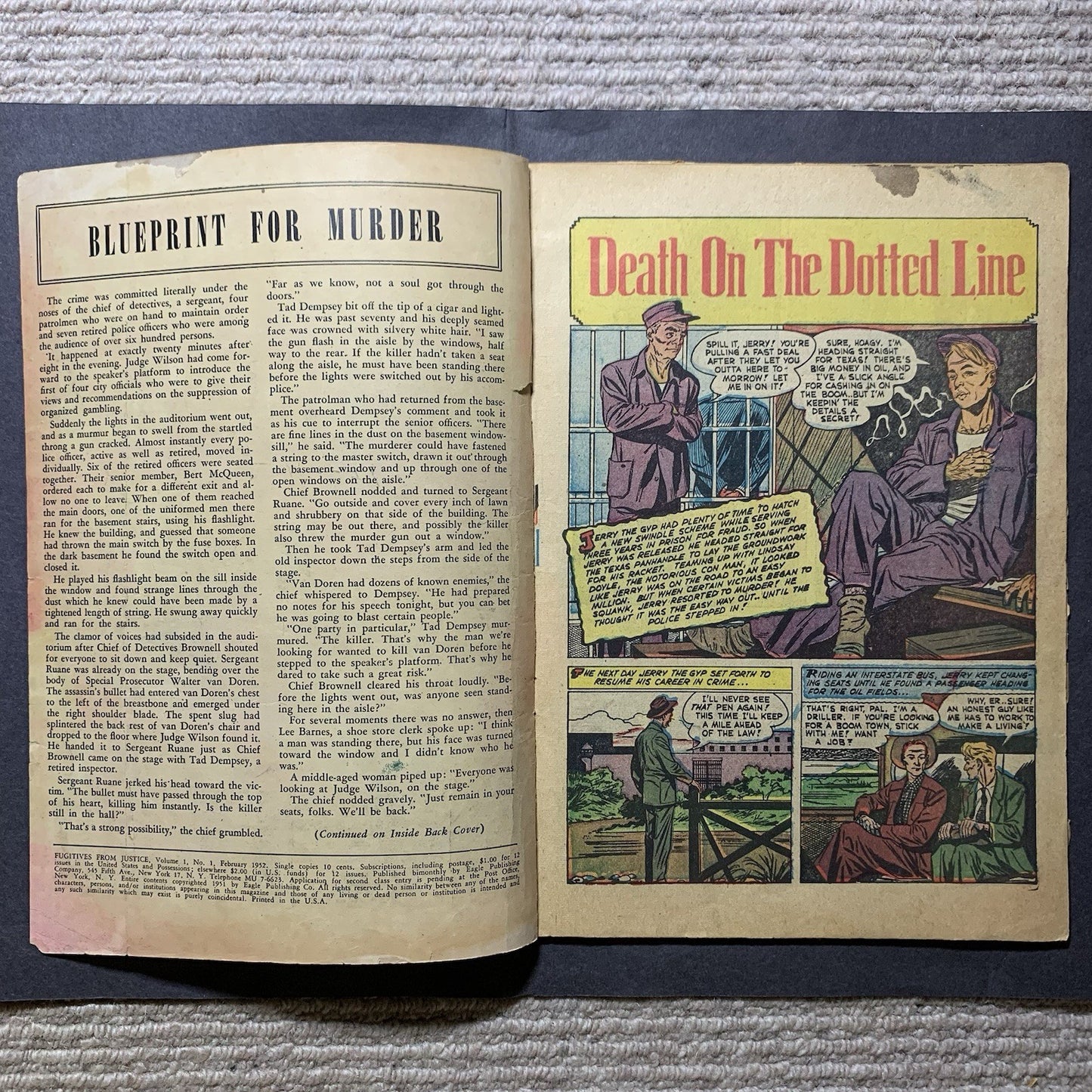 Fugitives from justice 1/ golden age St. John comics 1952