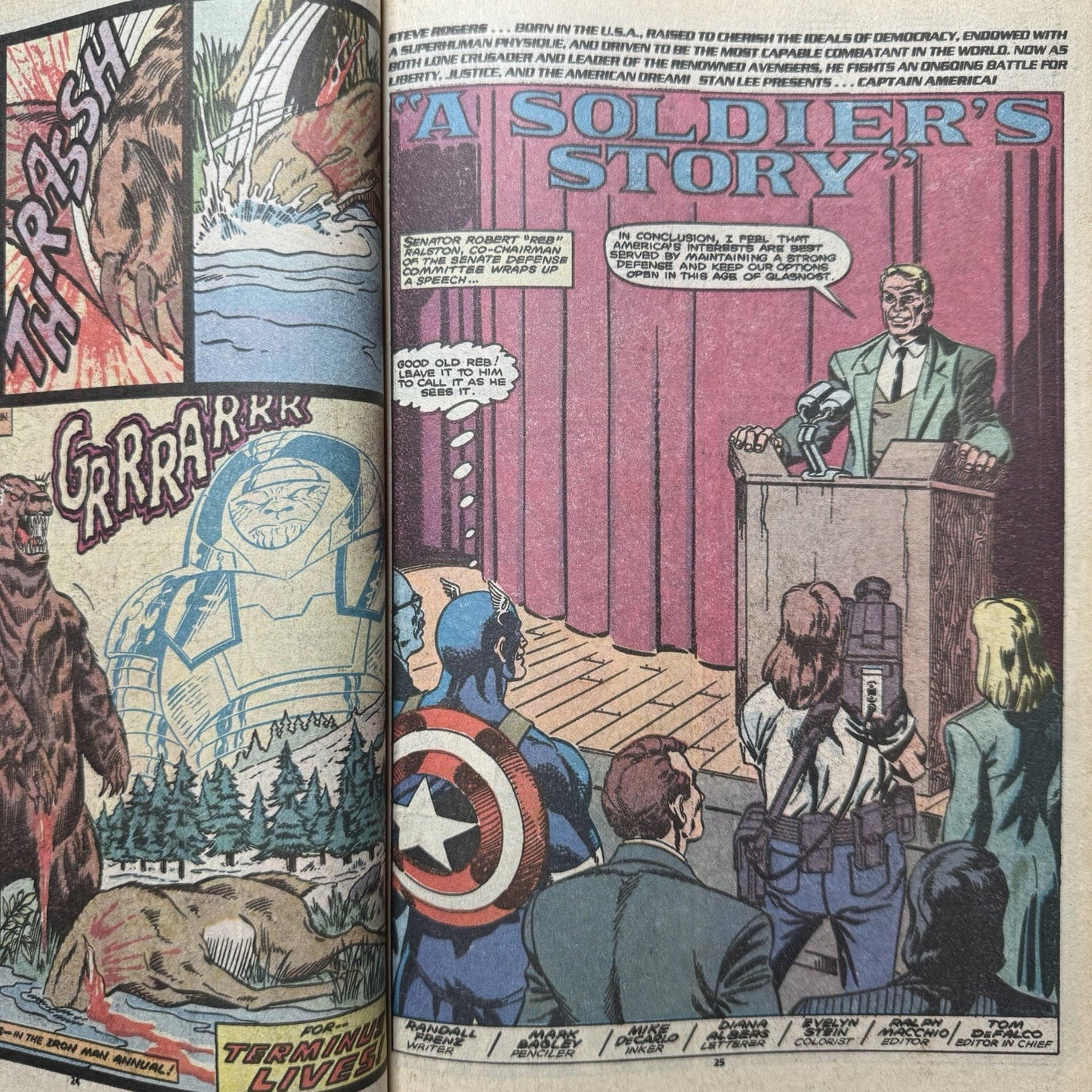 Captain America Annual 9 - Copper Age Marvel Comics 1990