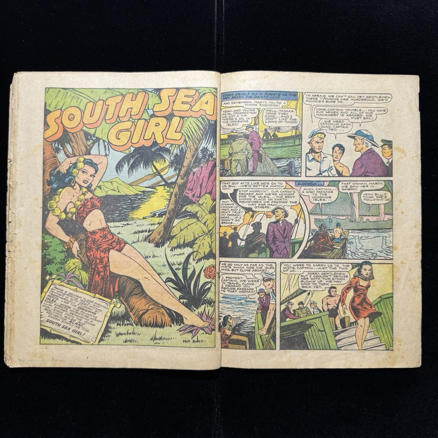 Seven Seas Comics 1 - 1st App Of South Sea Girl - Golden Age Leader Comics 1946