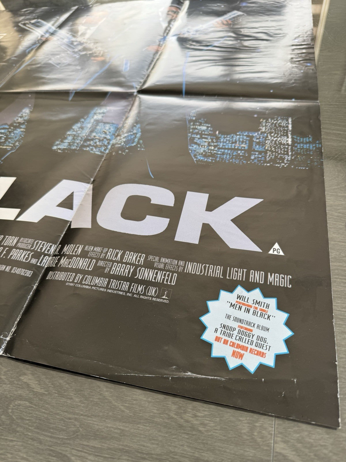 Men in Black 1997 - Original UK Quad Poster – Folded – Vintage Double Sided