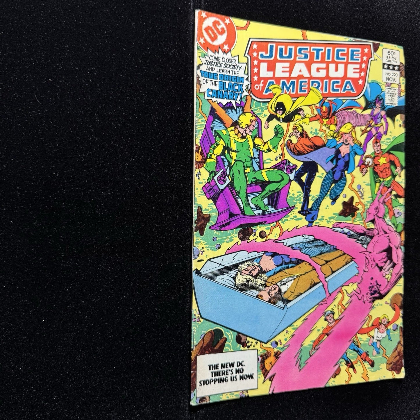 Justice League 220 - Origin Of Black Canary - Bronze Age Dc Comics 1983