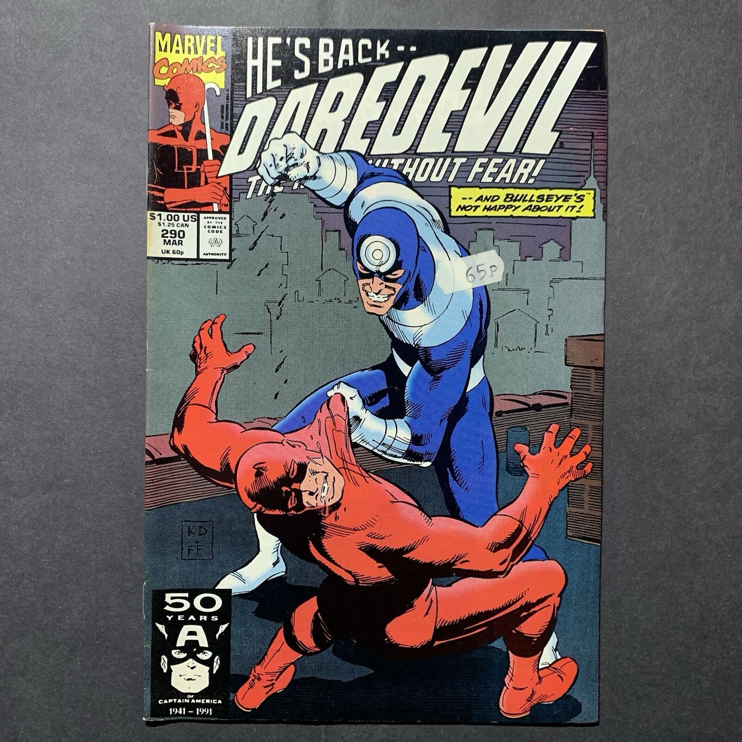 Daredevil 290/ Copper Age Marvel Comics 1991