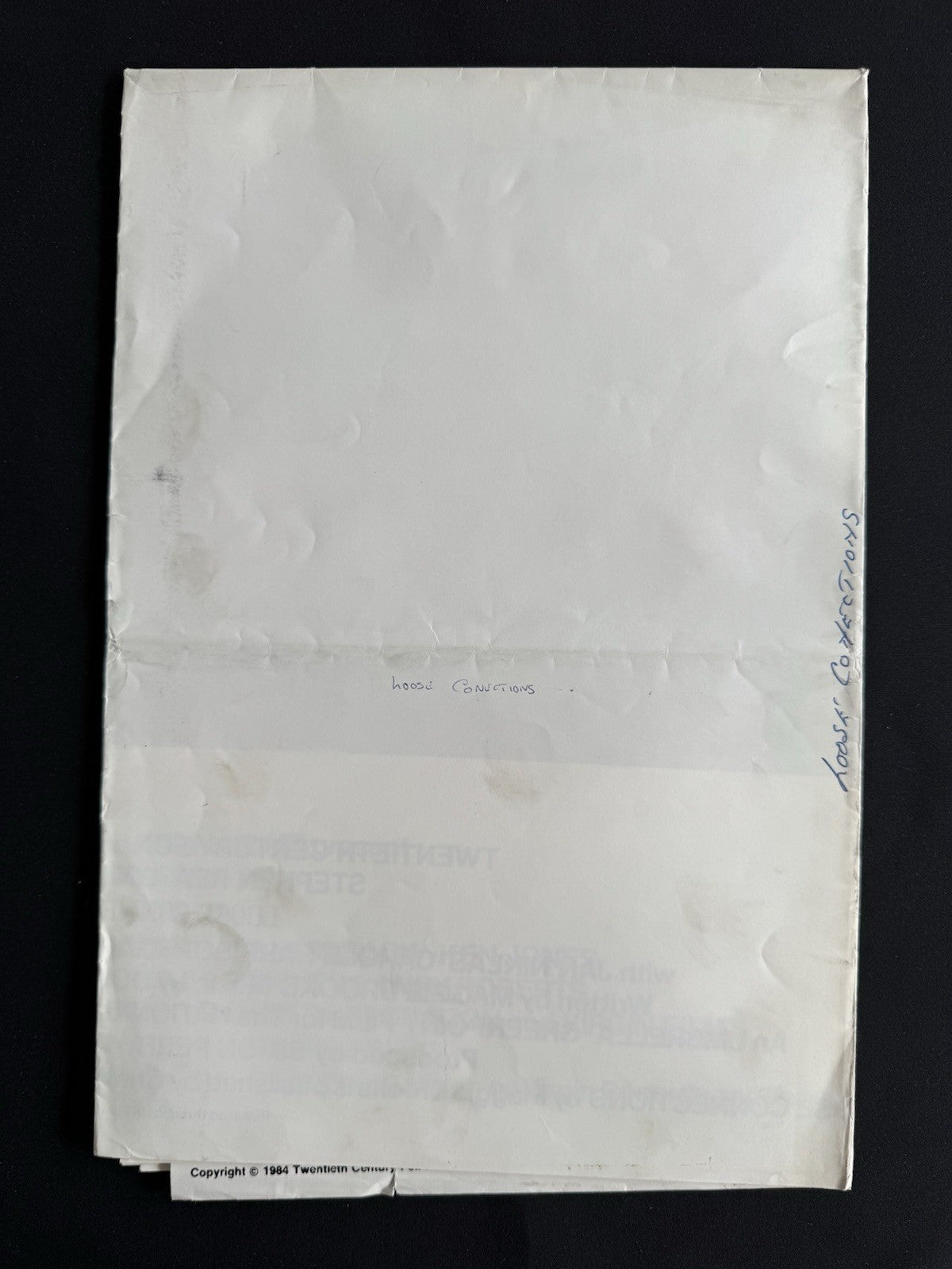 Loose Connections 1984 - Original UK Quad Movie Poster - Richard Eyre - Folded