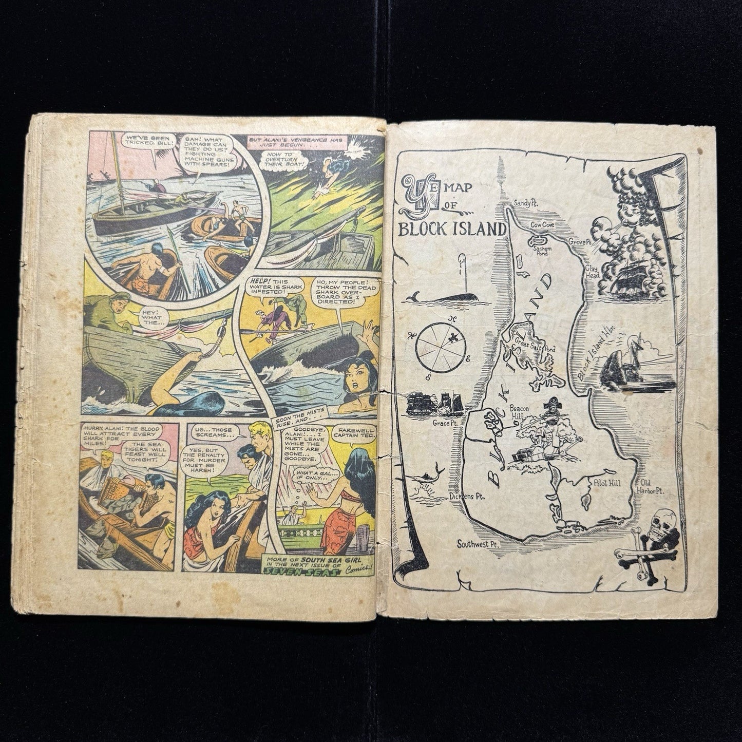 Seven Seas Comics 1 - 1st App Of South Sea Girl - Golden Age Leader Comics 1946