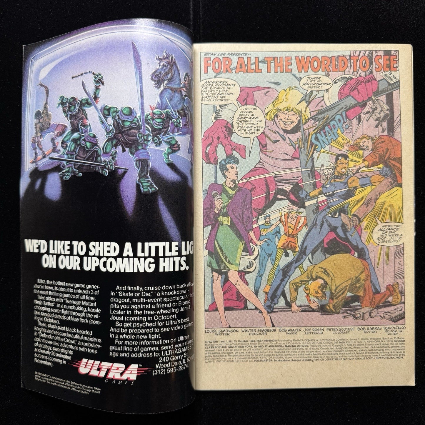 X-Factor 33 - 1st Appearance Of Orphan Maker - Copper Age Marvel Comics 1988