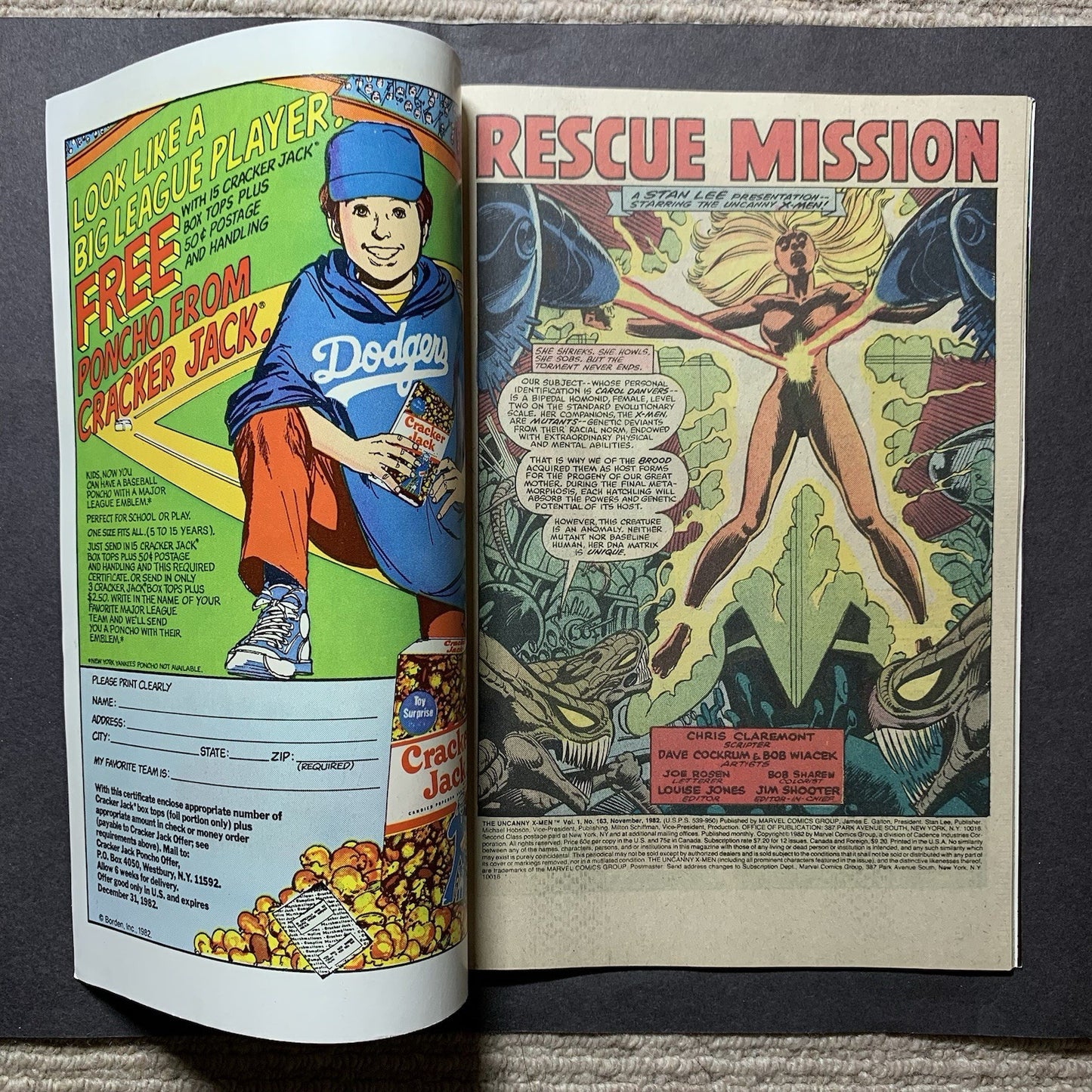 Uncanny x-men 163/ Bronze Age marvel comics 1982
