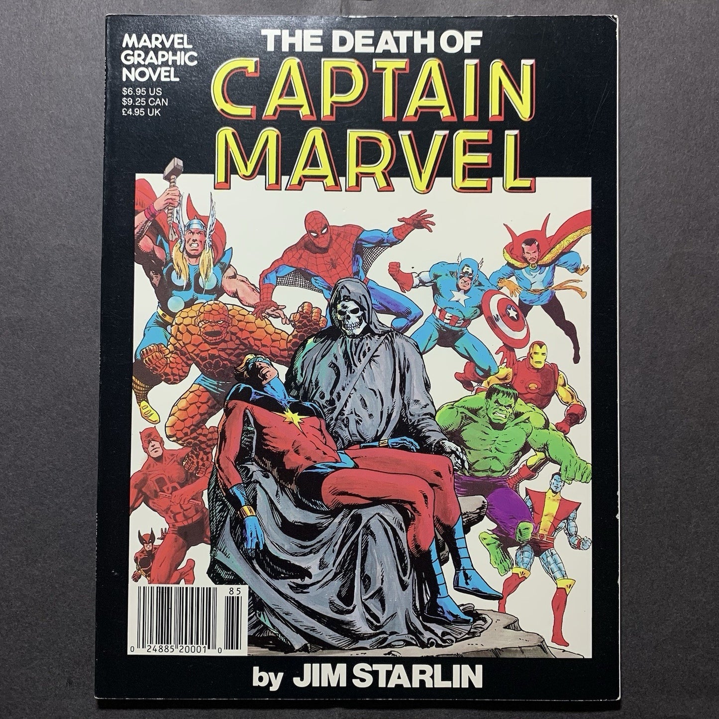 Marvel Graphic Novel 1 Death Of Captain Marvel/ Bronze Age Marvel Comics 1982