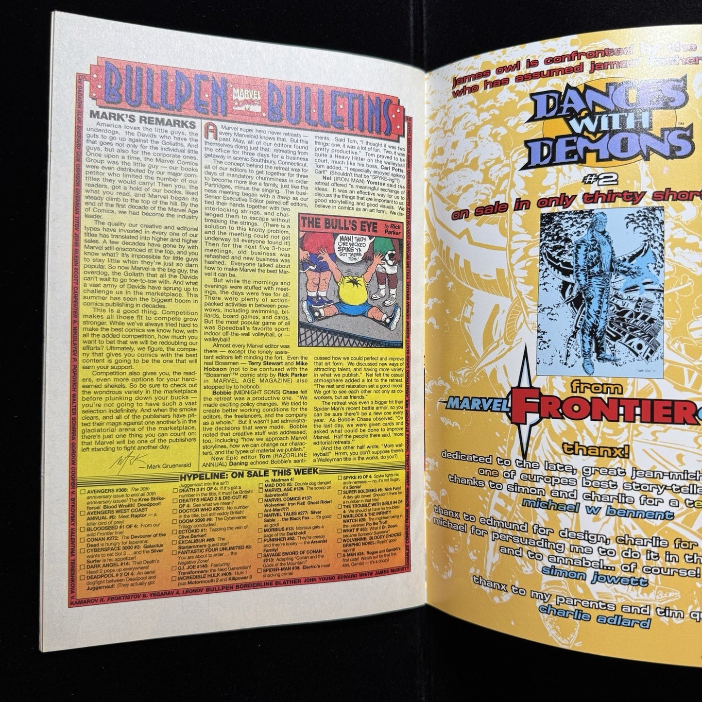 Dances With Demons 1 - Modern Age Marvel Comics 1993