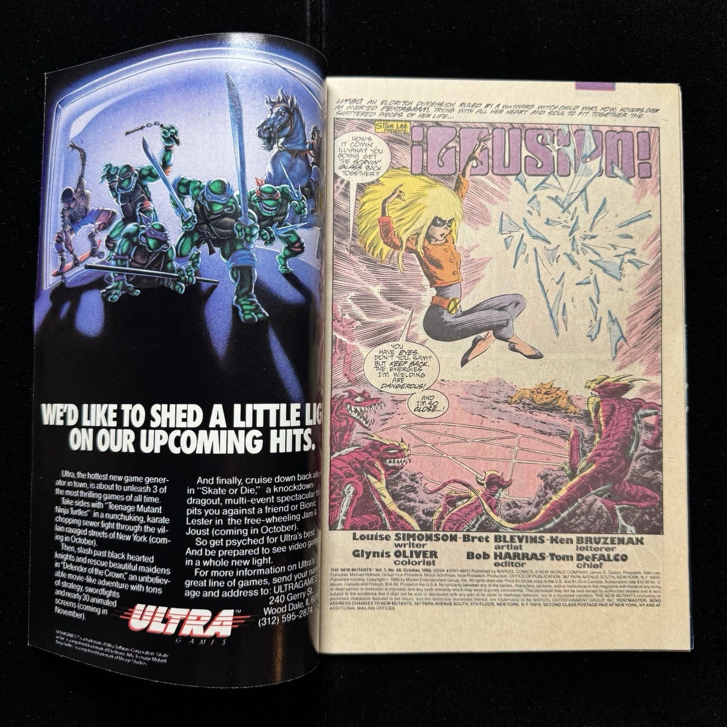 New Mutants 68 - Copper Age Marvel Comics 1988