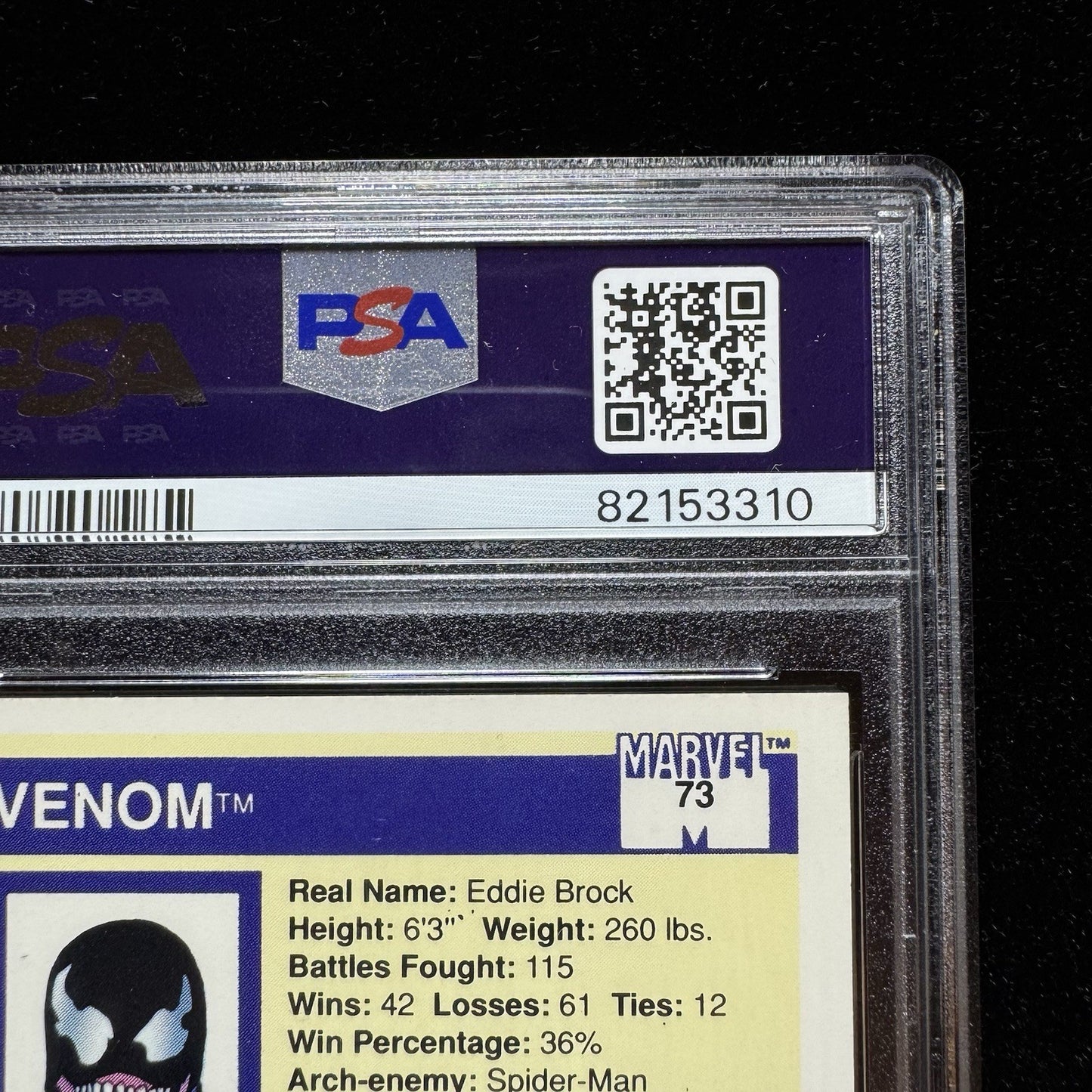 Venom #73 PSA 10 1990 Marvel Universe Impel Trading Card GEM MINT