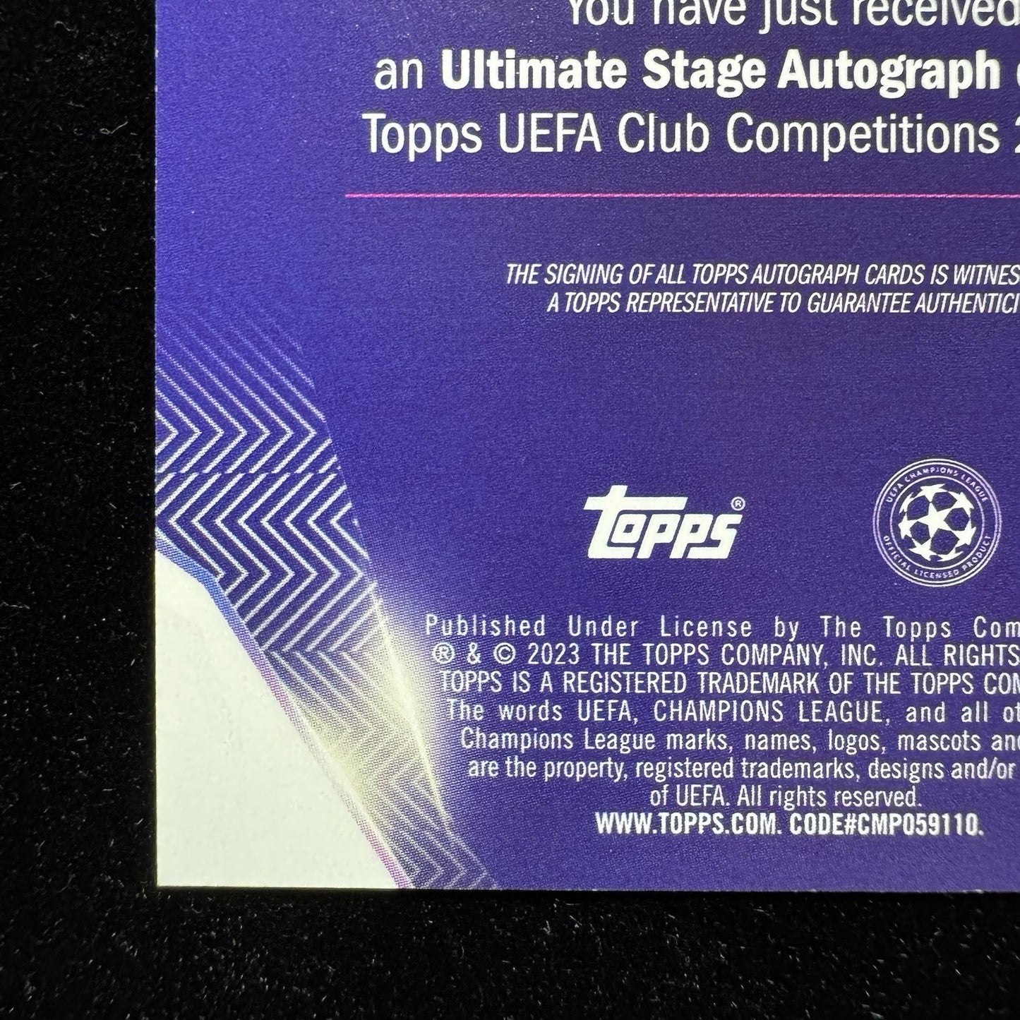 Romelu Lukaku Ultimate Stage Auto US-RL2022-23 Topps UEFA Inter Milan