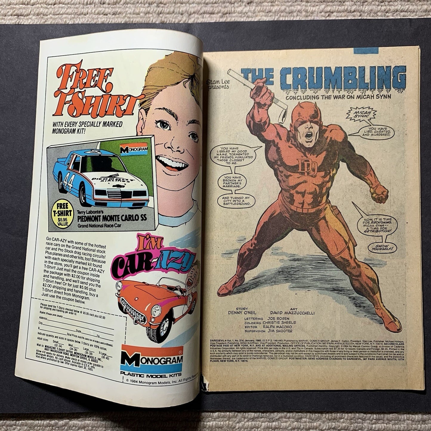 Daredevil 214/ Copper Age Marvel Comics 1985