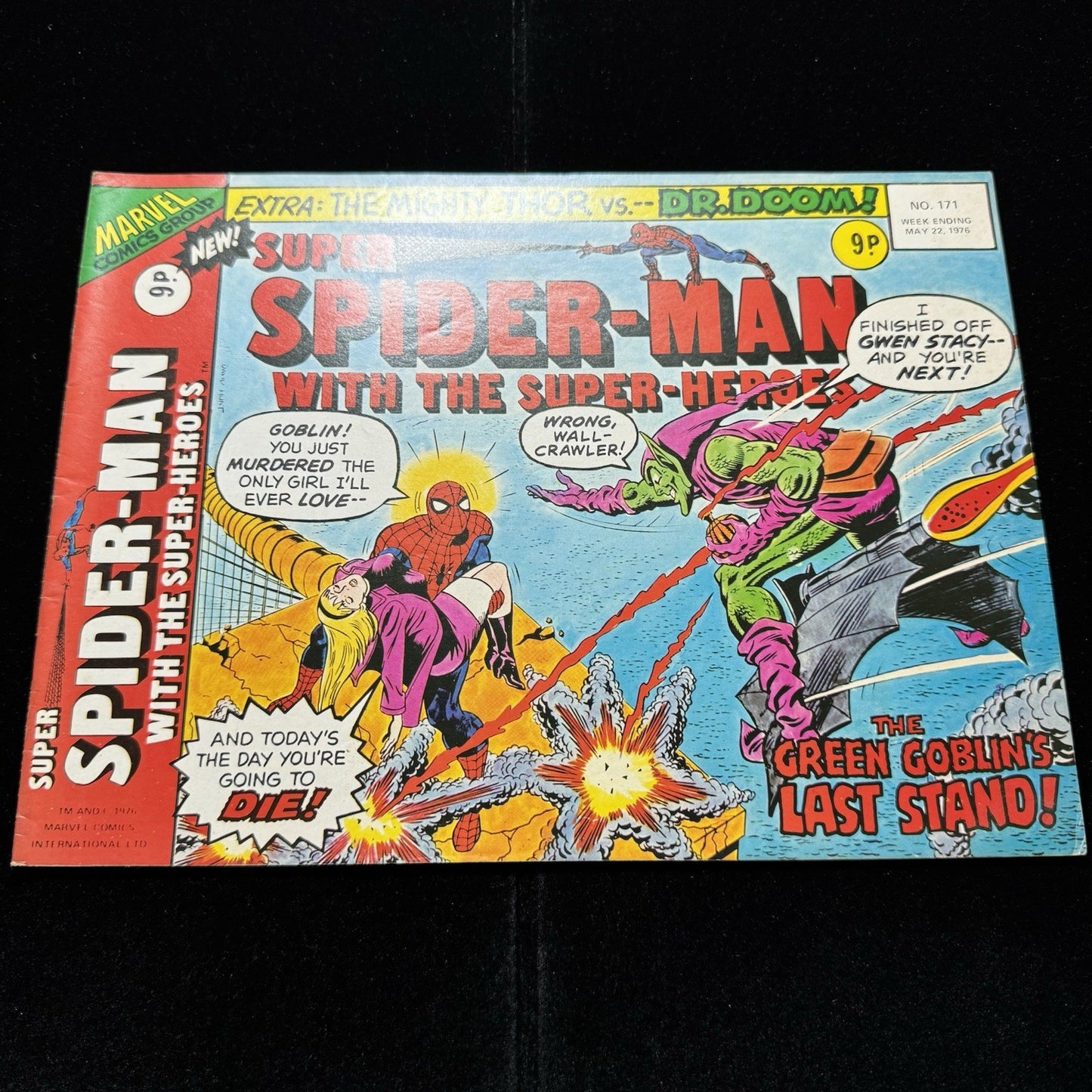 Super Spider-Man With The Super-Heroes 171 - Bronze Age Marvel Uk Comics 1976