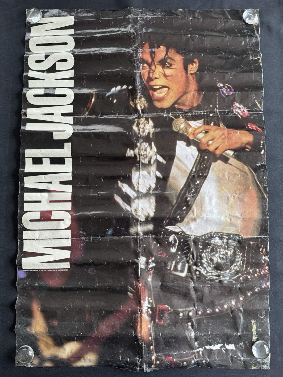 Michael Jackson Original Bad Era Live Concert Vintage Poster 1988