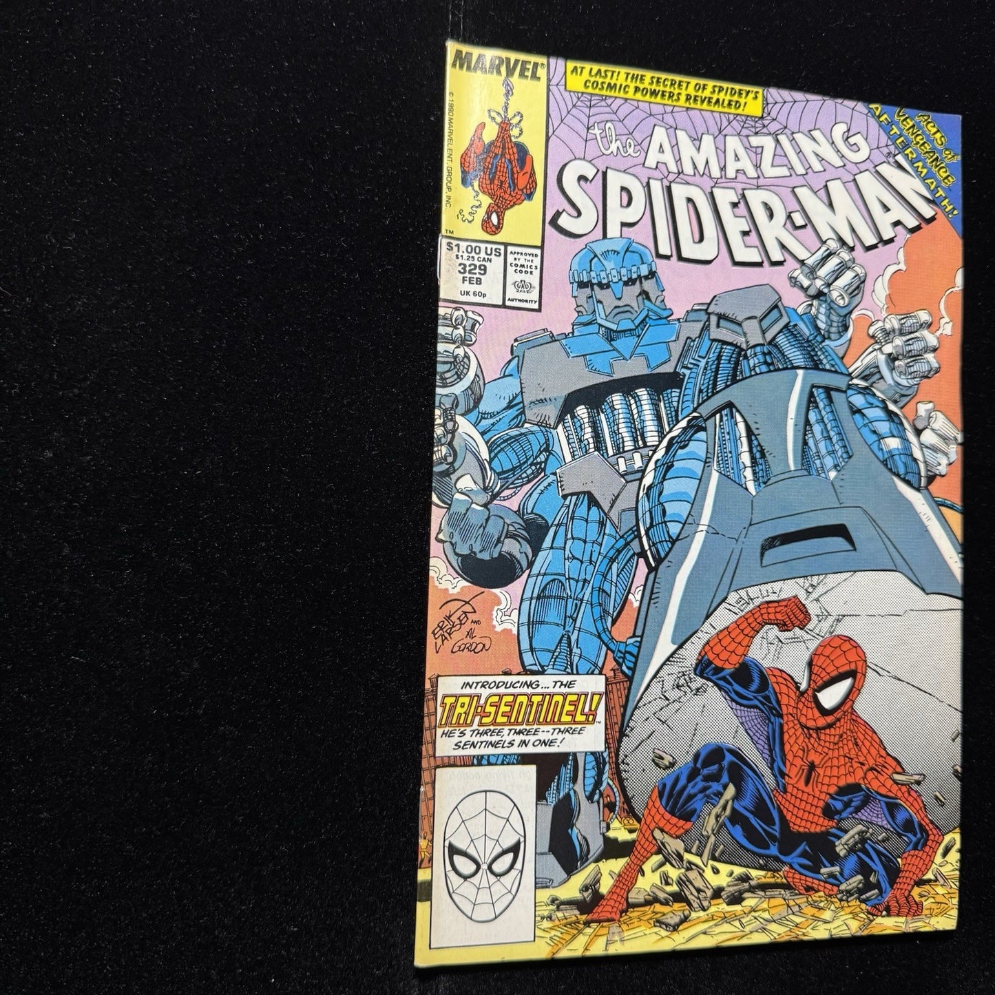 Amazing Spider-Man 329 - 1st App Of Tri-Sentinel - Copper Age Marvel Comics 1990