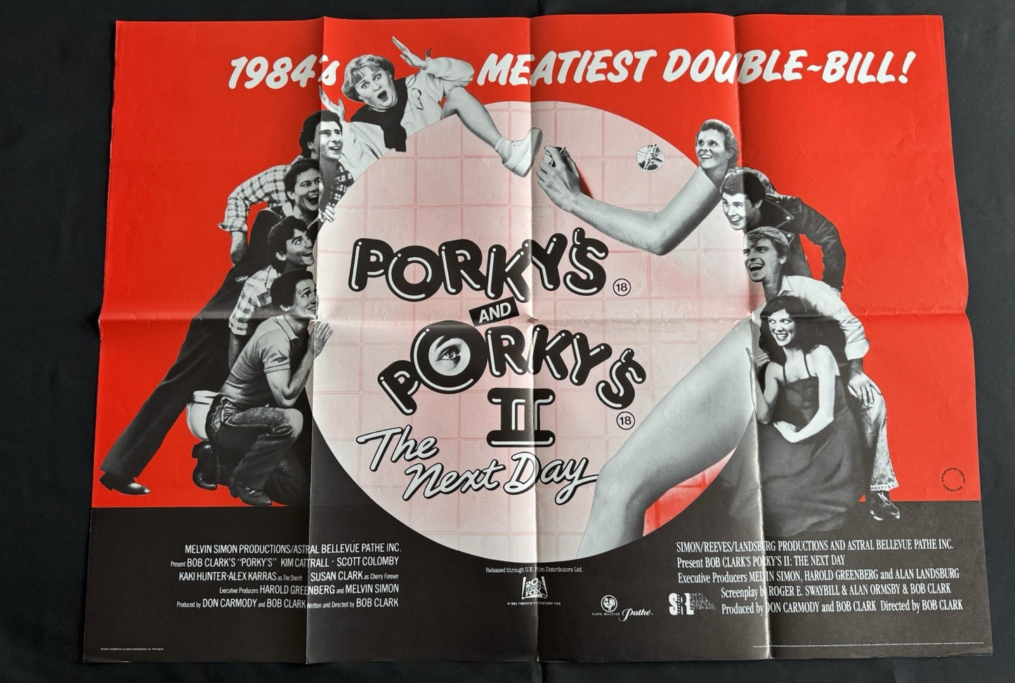 Porky’s And Porky’s II Double Bill 1983 Original UK Quad Cinema Poster