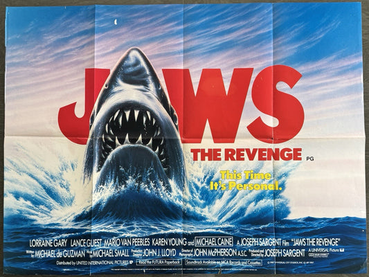 Jaws The Revenge (Jaws 4) 1987 - Original UK Quad Cinema Poster – Folded