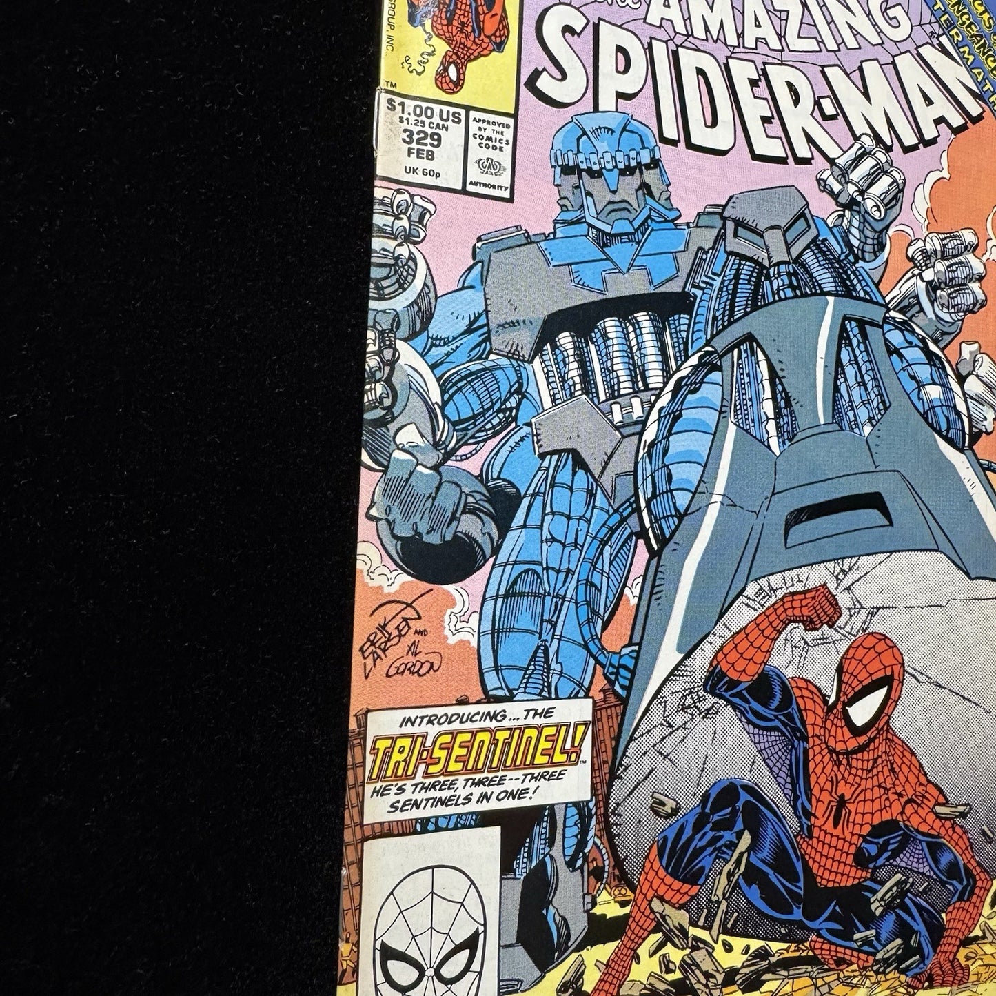 Amazing Spider-Man 329 - 1st App Of Tri-Sentinel - Copper Age Marvel Comics 1990