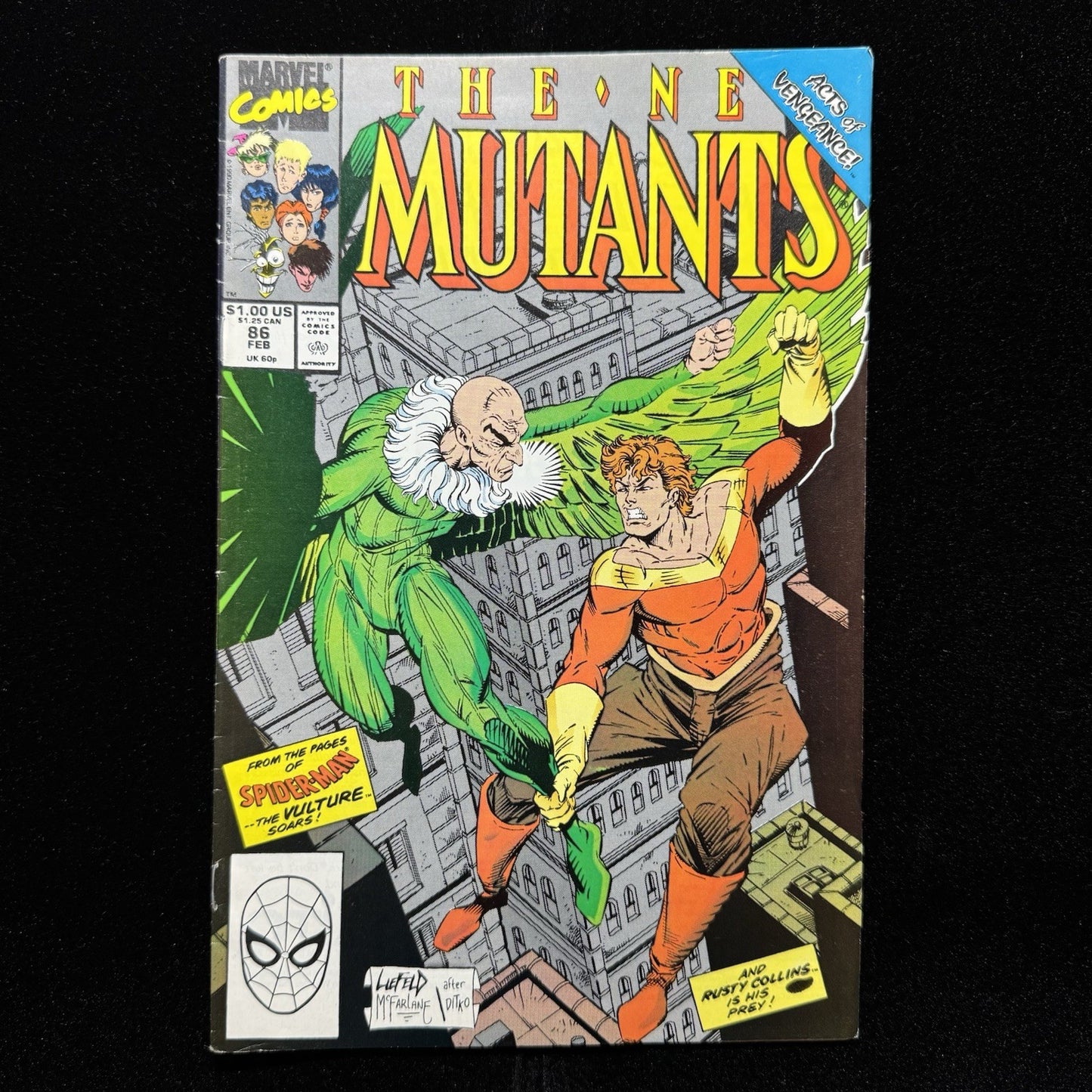 New Mutants 86 - 1st Cameo Appearance Of Cable - Copper Age Marvel Comics 1990