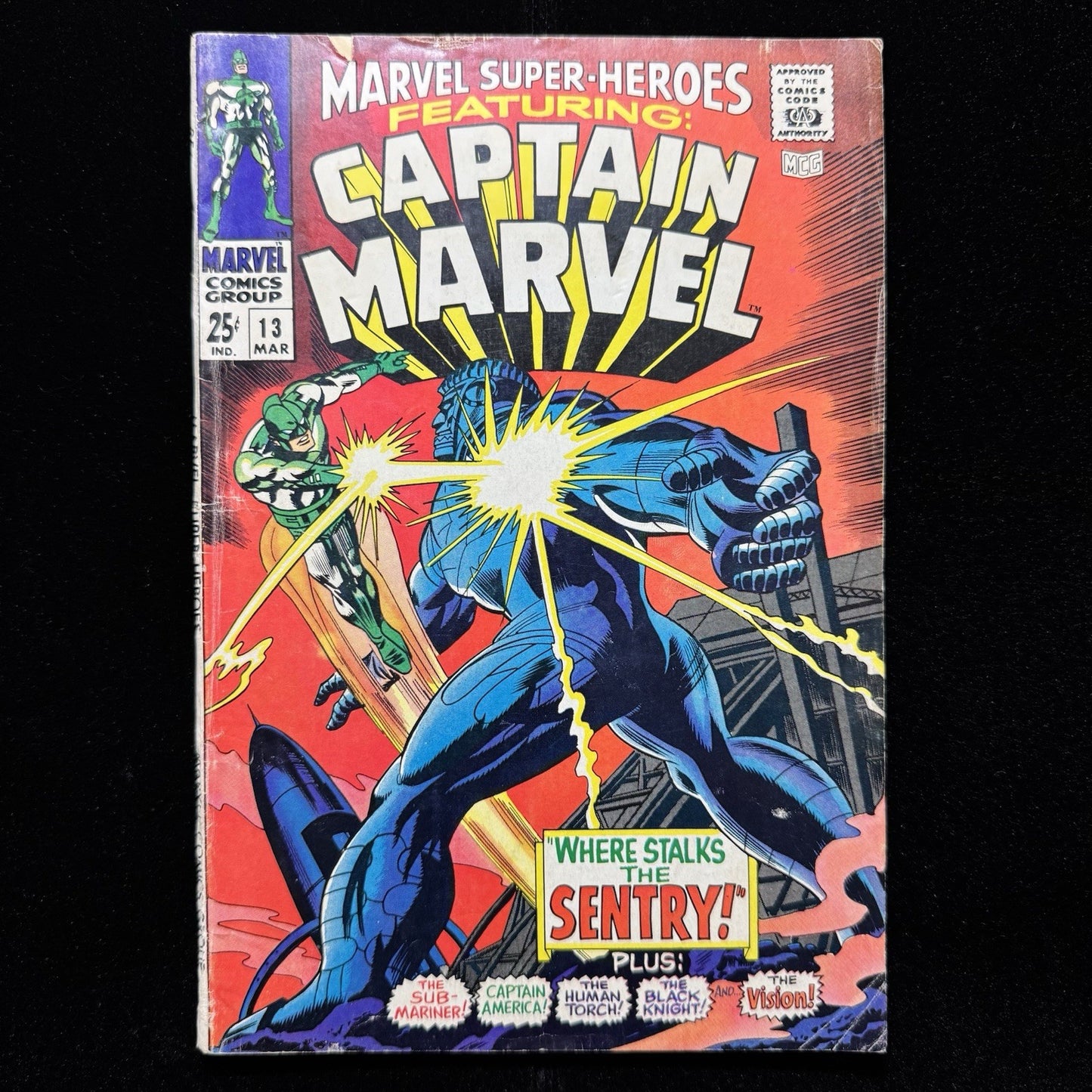 Marvel Super-Heroes 13 - 1st App Carol Danvers - Silver Age Marvel Comics 1968