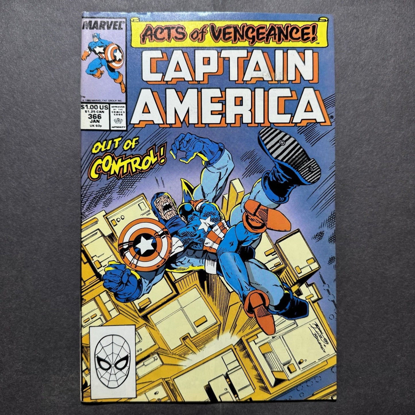 Captain America 366 - Copper Age Marvel Comics 1990
