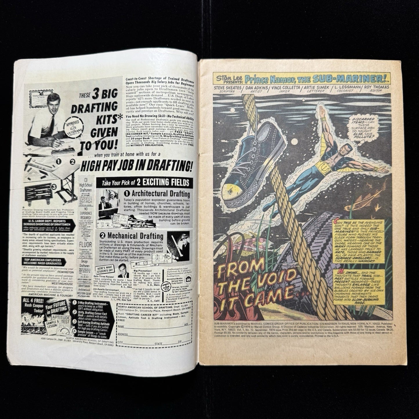 Sub-Mariner 72 - Mark Jewelers Insert - Bronze Age Marvel Comics 1974