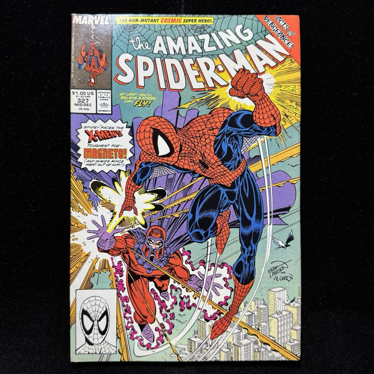 Amazing Spider-Man 327 - Magneto Appearance - Copper Age Marvel Comics 1989