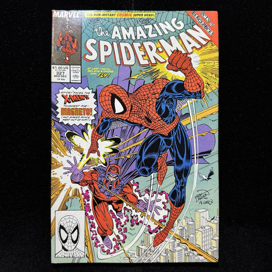 Amazing Spider-Man 327 - Magneto Appearance - Copper Age Marvel Comics 1989
