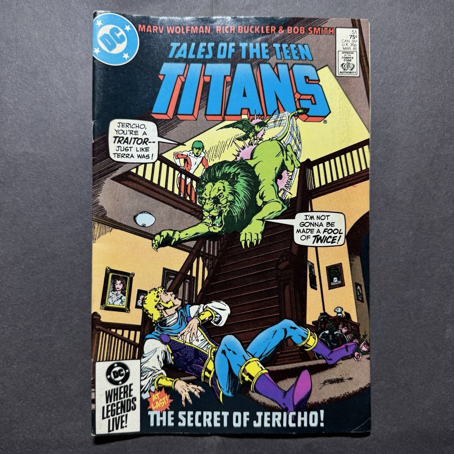 Tales Of The Teen Titans 51 - 1st Cameo Of Azrael - Copper Age Dc Comics 1985