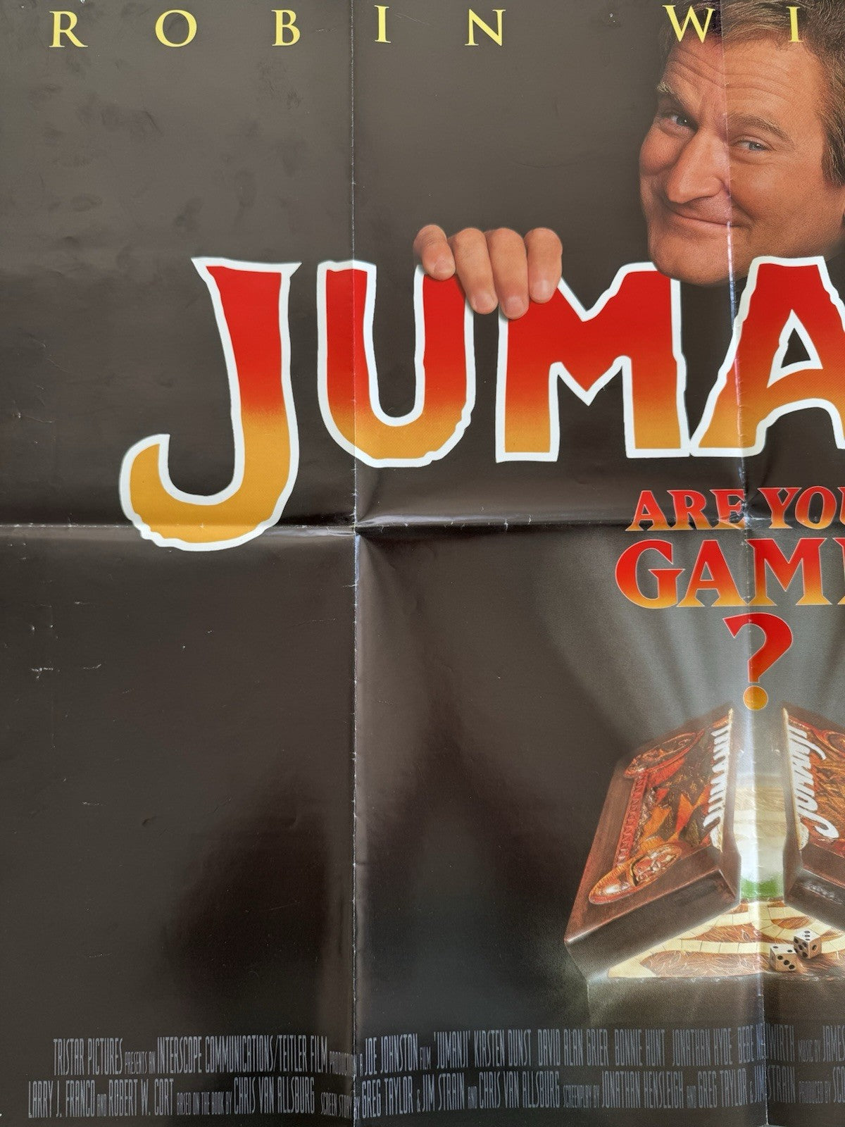 Jumanji 1995 Original UK Quad Poster – Folded – Vintage Cinema Poster