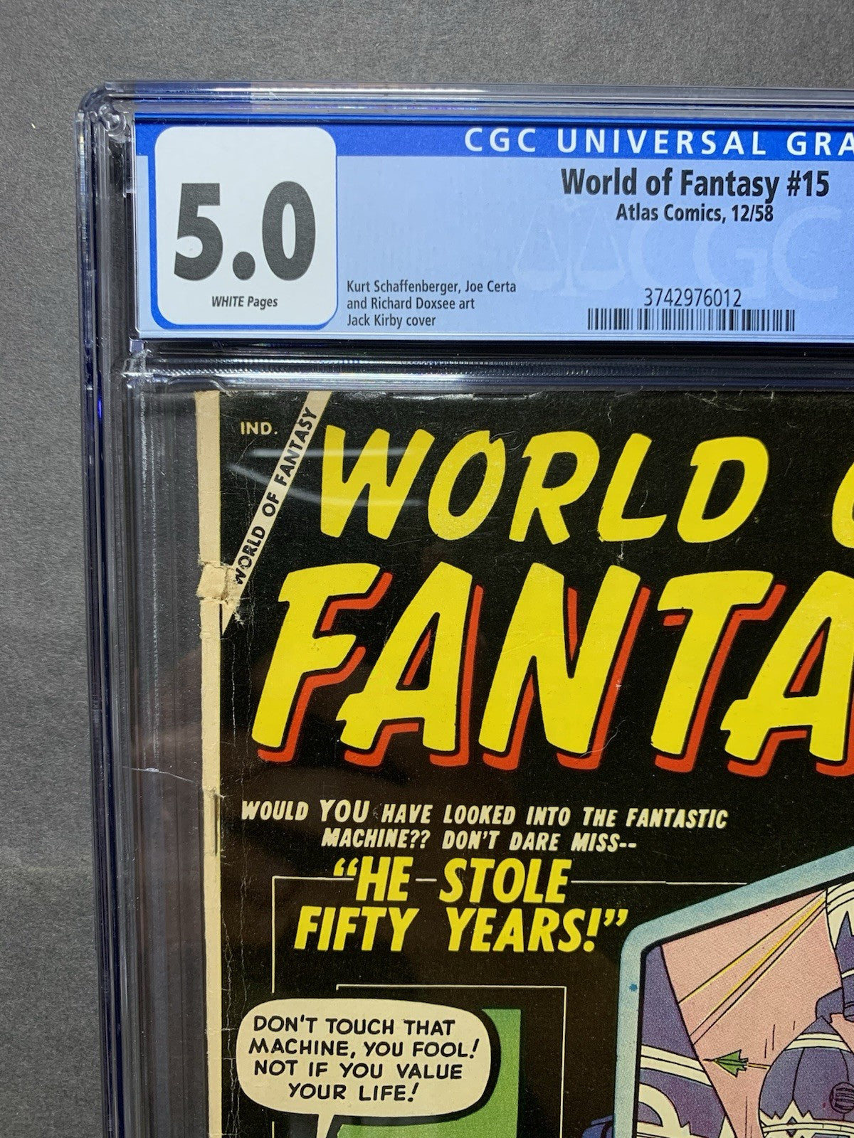 World of fantasy 15/ cgc graded 5.0/ golden age atlas (marvel) comics 1958