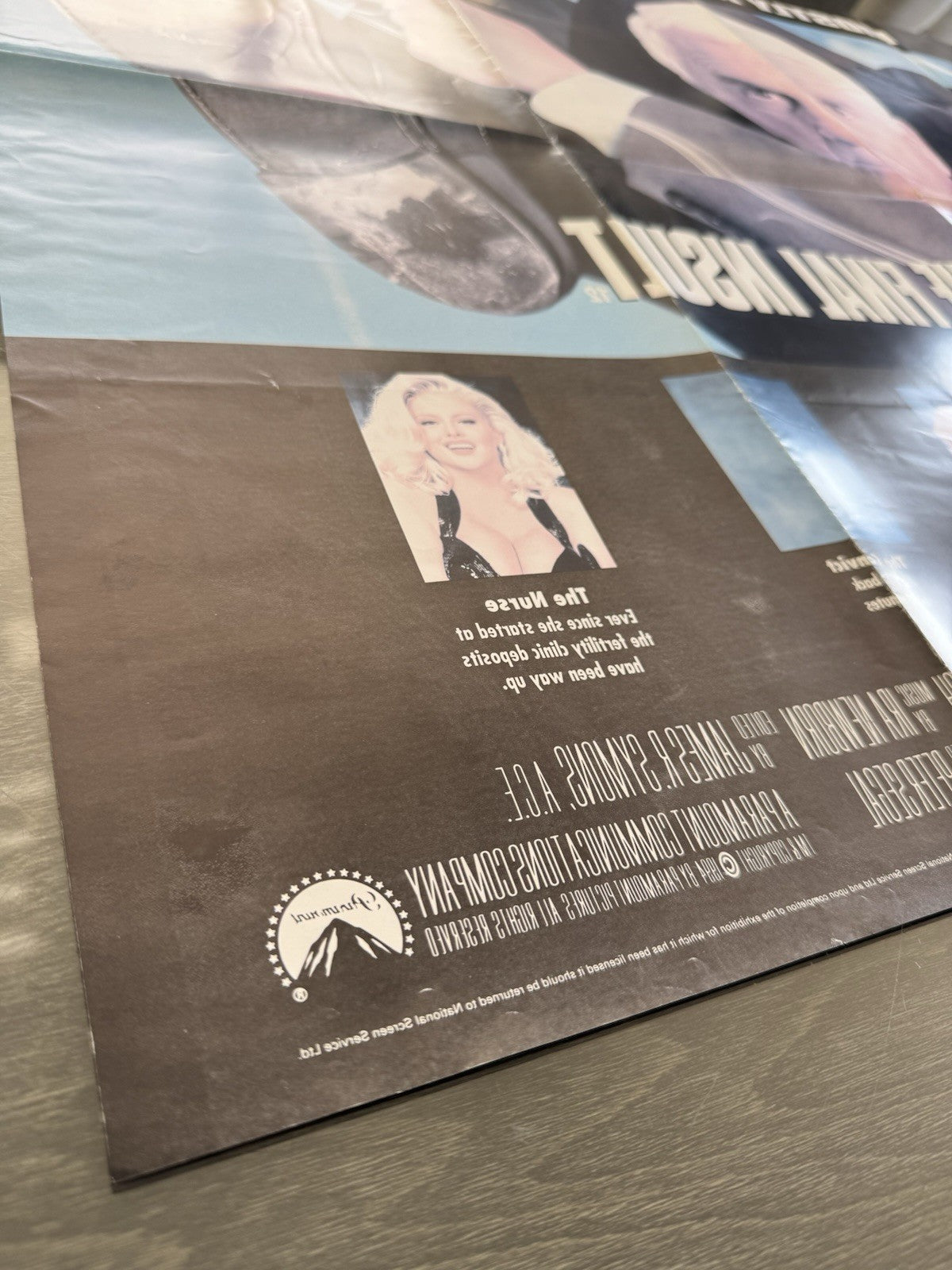Naked Gun 33⅓ The Final Insult (1994) Original UK Quad Poster - Folded - Vintage