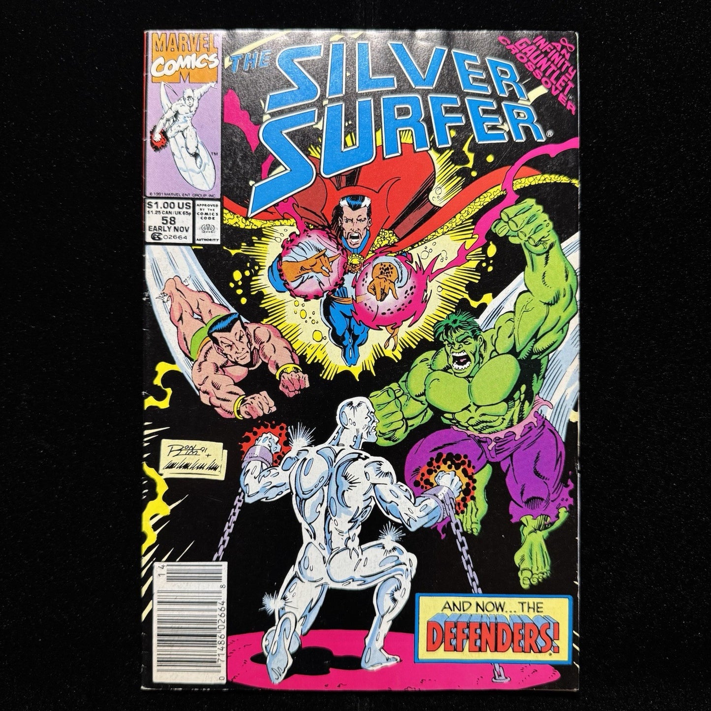 Silver Surfer 58 - Newsstand - Copper Age Marvel Comics 1991