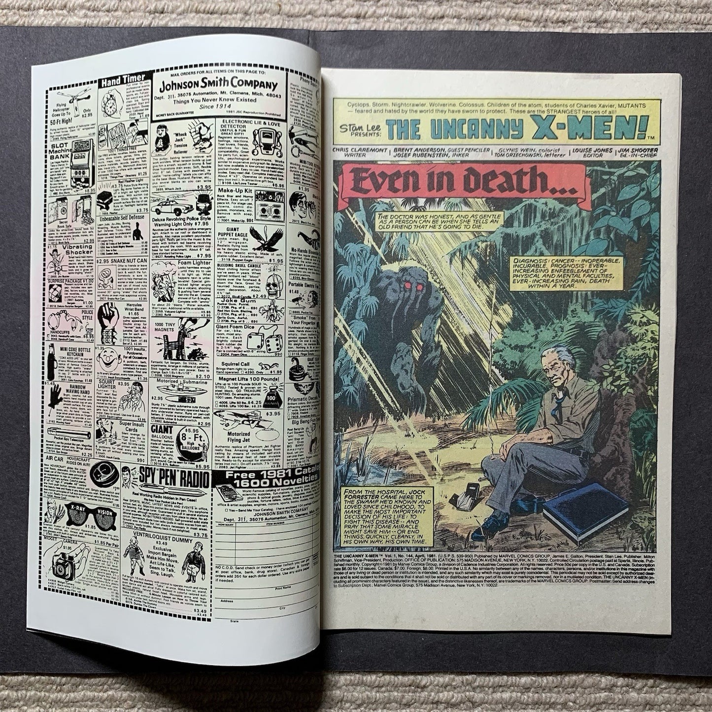 Uncanny x-men 144/ Bronze Age Marvel Comics 1981