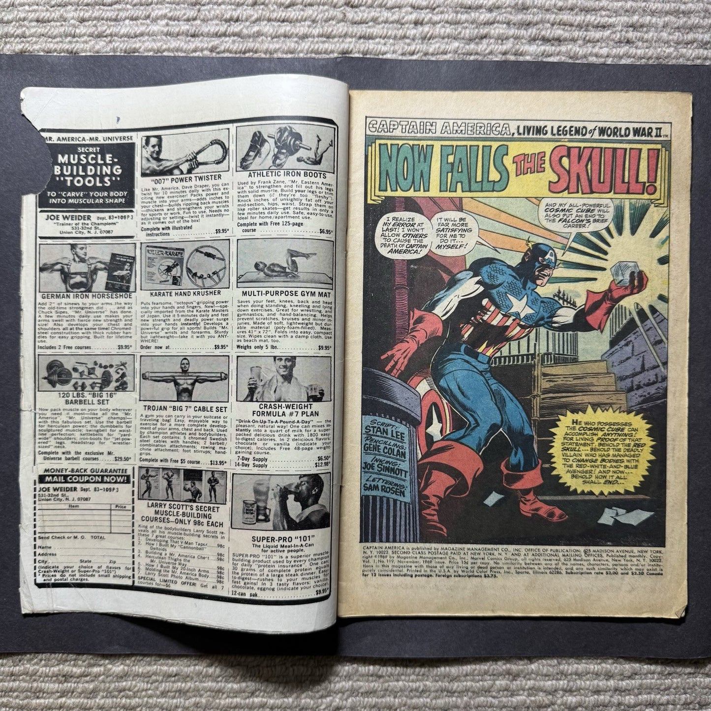 Captain America 119 - 3rd Appearance Of Falcon - Silver Age Marvel Comics 1969