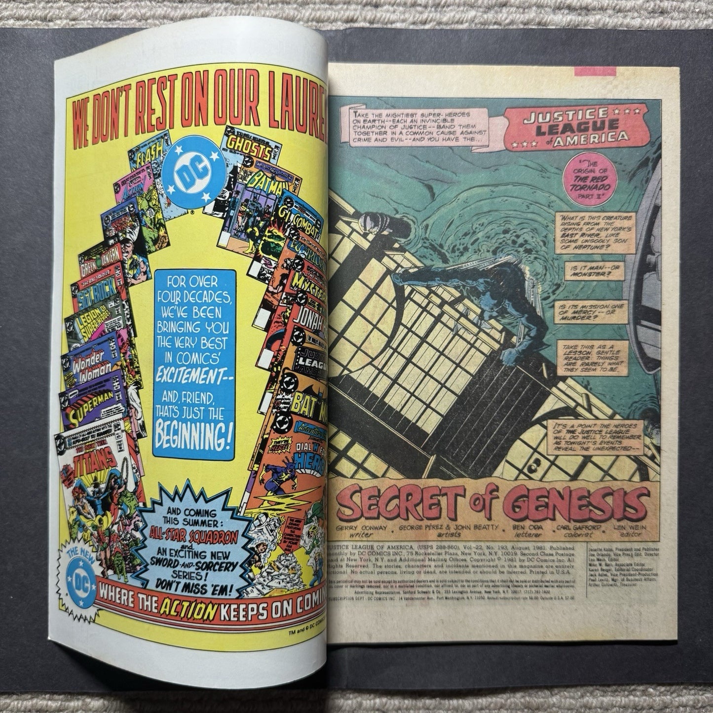 Justice League 193 - 1st App Of All Star Squadron - Bronze Age Dc Comics 1981