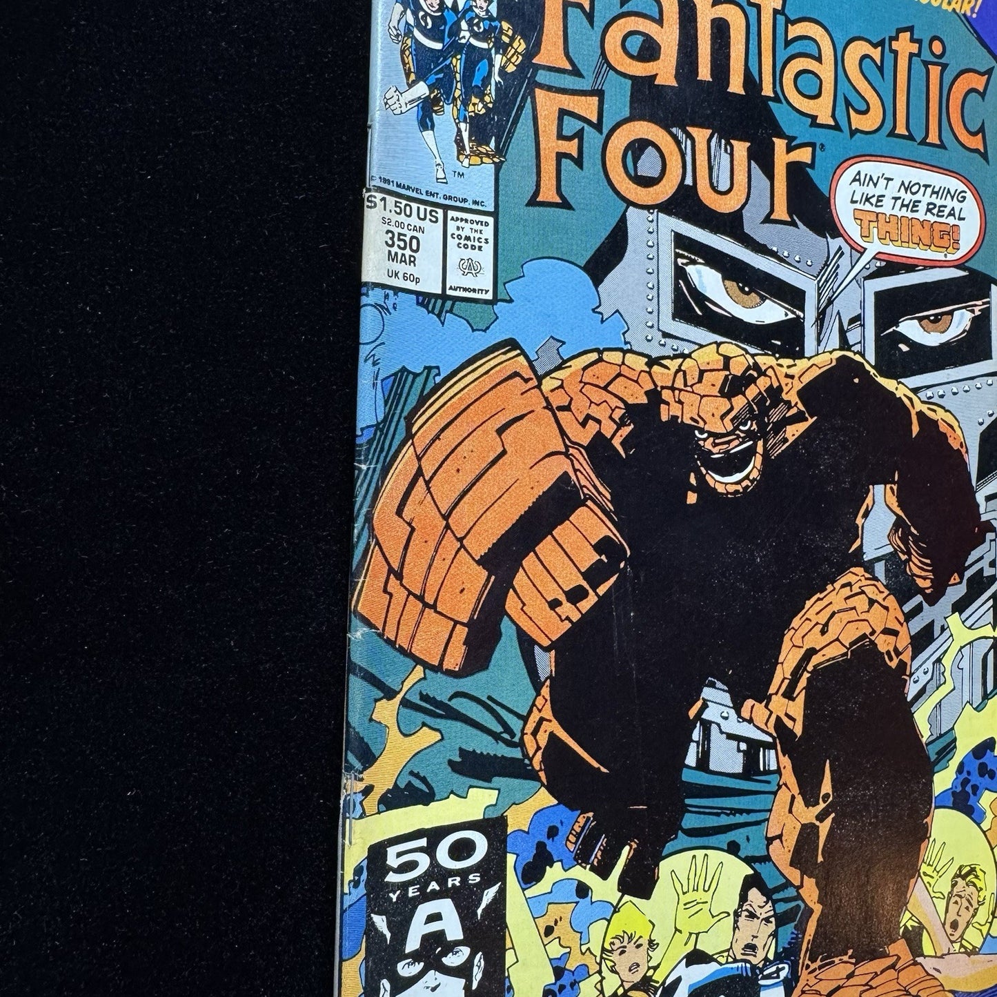 Fantastic Four 350 - Doctor Doom Cover - Copper Age Marvel Comics 1991